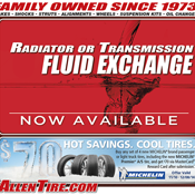 Allen Tire Offer Board Michelin Small Ad